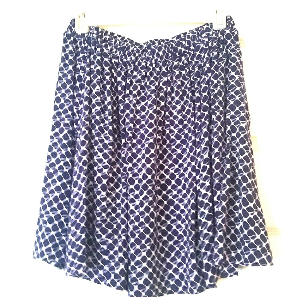 Lovesoup Navy Blue & White Checkered Skirt Size S